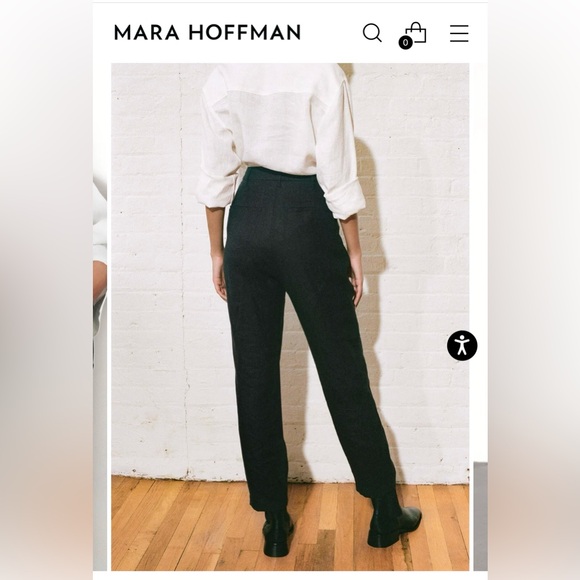 Mara Hoffman Dita Pant in Black - Picture 3 of 8